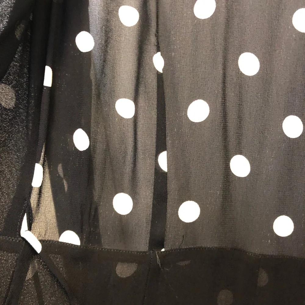 Reformation Black & White Polka Dot Mini Dress - Picture 6 of 8